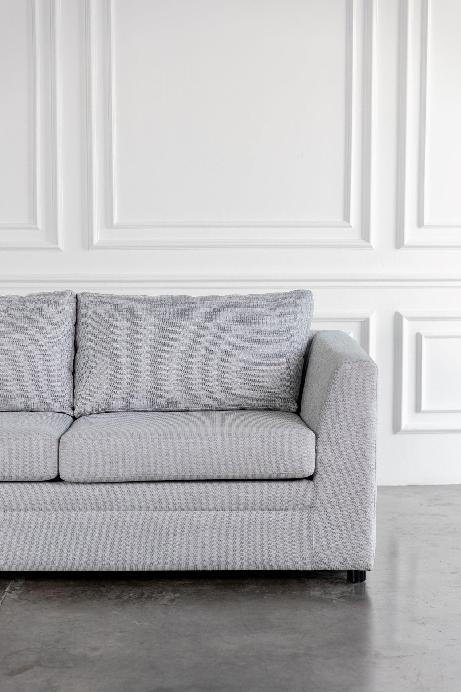 Light Grey 2-seater comeover sofa bed right side