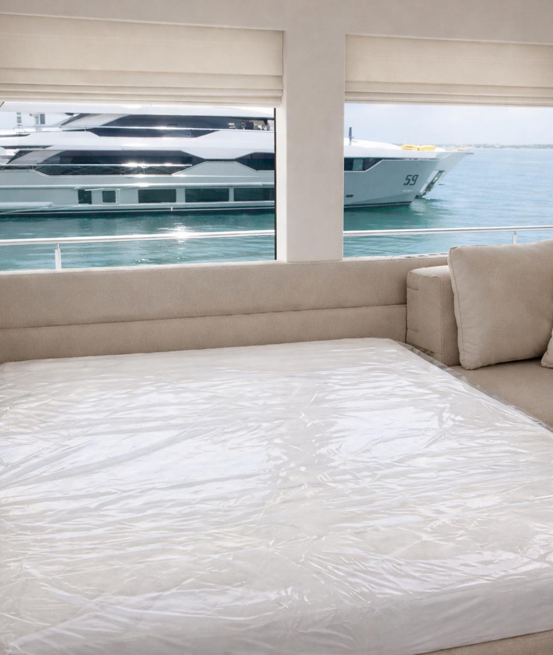 lshape sofa bed in on a boat in dubai 