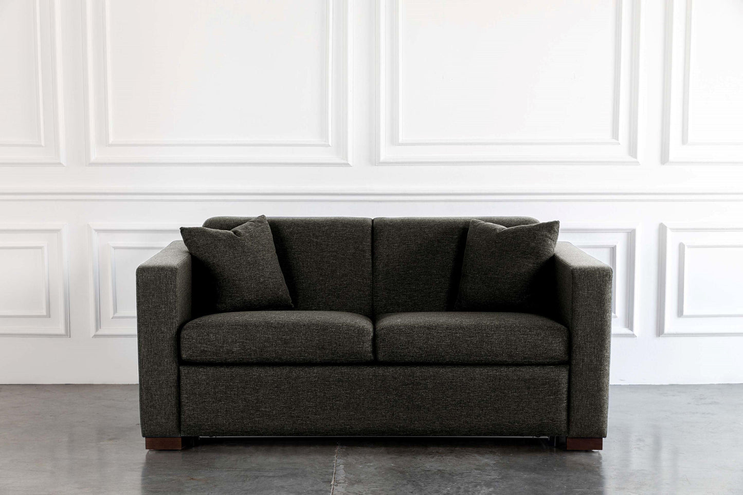 Dark grey 2-seater comeover sofa bed 