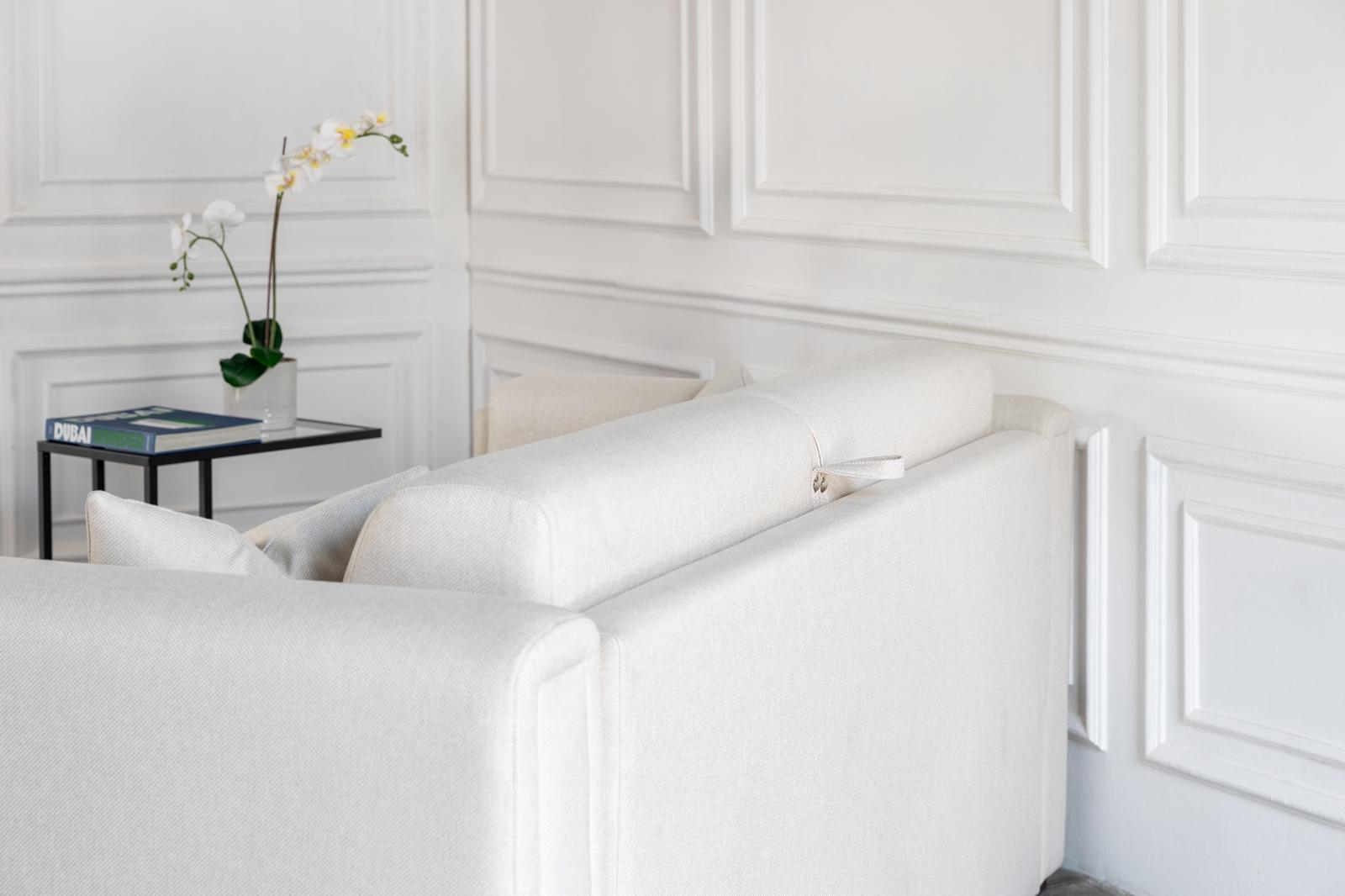 comeover sofa bed closeup showing the high quality finishing