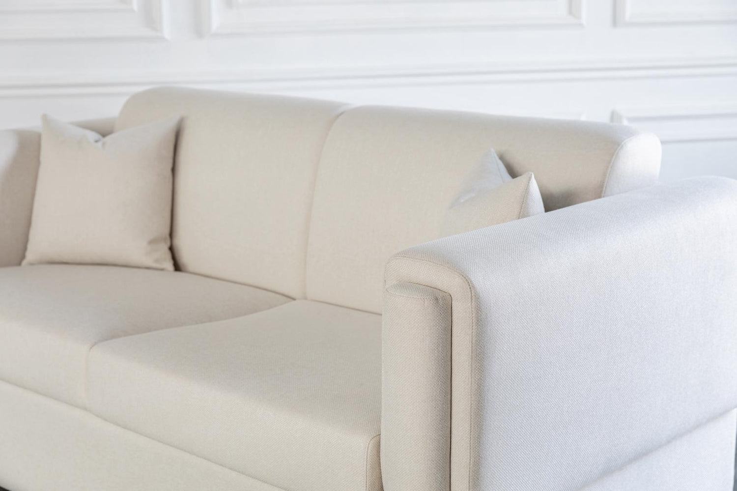 comeover sofa bed closeup showing the high quality finishing