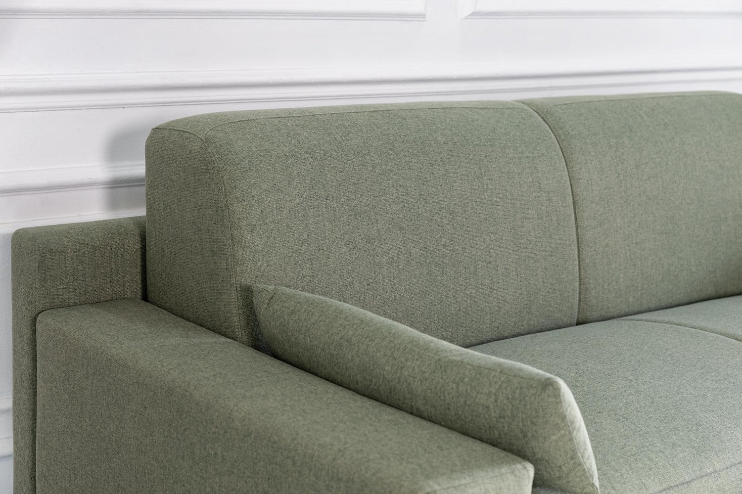 comeover sofa bed closeup showing the high quality finishing