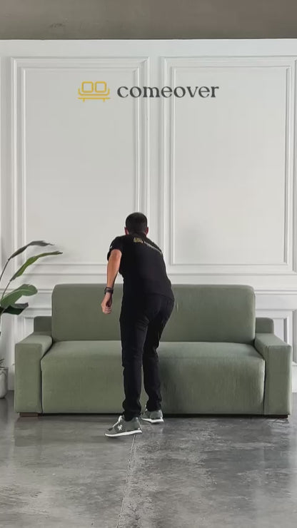 comeover modern Italian sofa bed opening 
